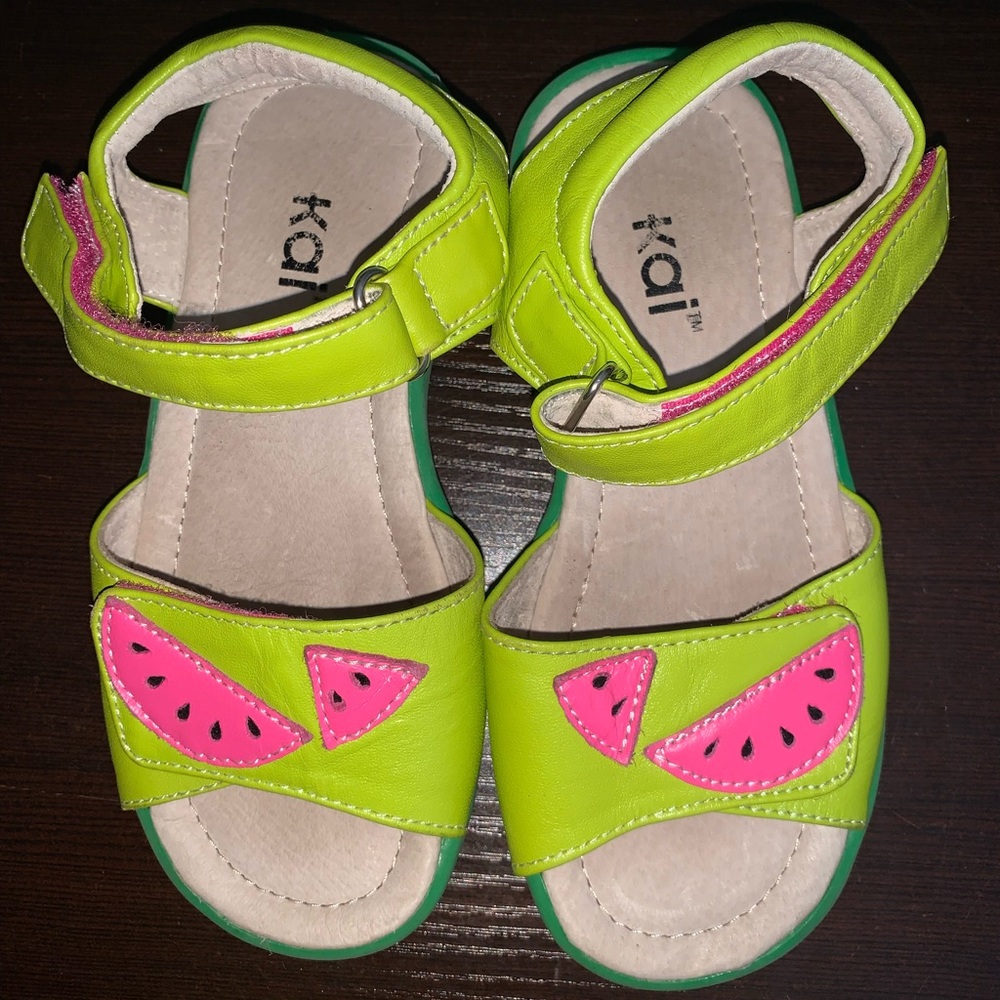 KAI by See Kai Run Watermelon Leather Sandals Girls 10.5
